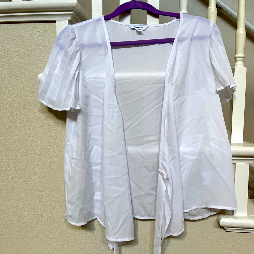 Express White Wrap Shirt
